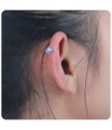 Blue Quartz Square Shape Ear Cuff EC-1132